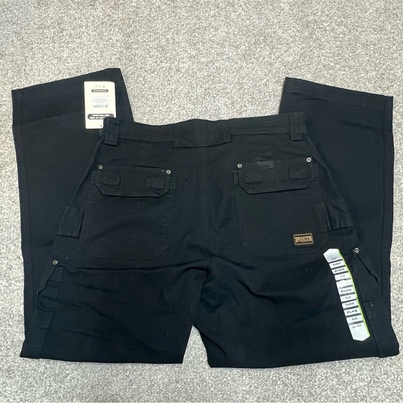 Duluth Trading Pants Mens 36x32 Black Flex Fire Hose Relaxed Fit Cargo Work NEW - Picture 10 of 11